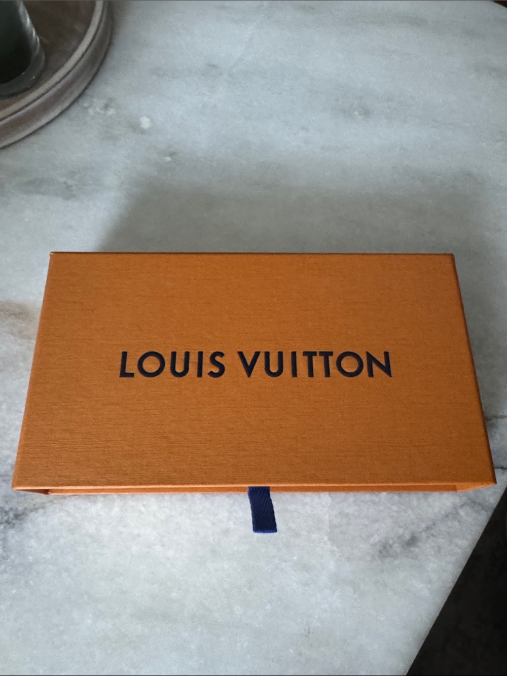 Louis Vuitton Orange Box with Navy Logo